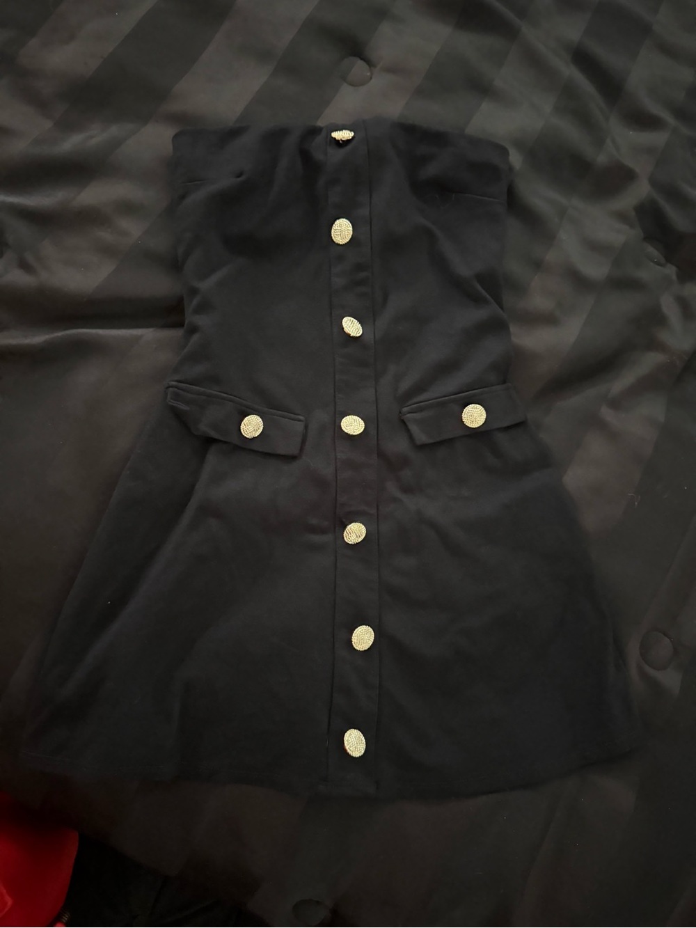 Black button dress